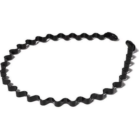 Bandeau de sport en métal - Noir - 41 cm - 1 pièce - Bandeau anti-transpiration (1/5)