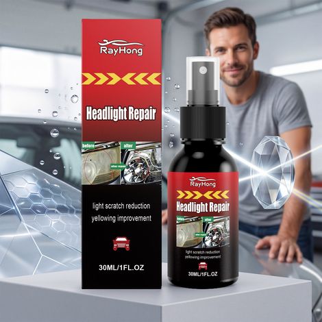 Scheinwerferreinigungsspray entfernt Schmutz und Ablagerungen von Autoscheinwerfern, hellt die Scheinwerfer auf und verbessert die Sicht für eine klarere Fahrsituation – 30 ml -- DTEKGAZ (1/5)