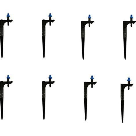 Lot de 8 brumisateurs haute pression pour l'arrosage des plantes, l'irrigation du jardin et la décoration de neige artificielle, avec tête de brumisation à réfraction durable et réglage rapide, bleu (1/5)