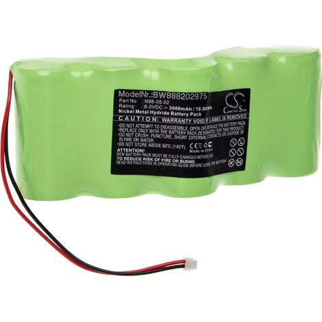 vhbw Akku Ersatz für Theis N98-05.02 für Messgerät (3000mAh, 6V, NiMH)