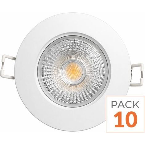 Spot LED Encastrable Étanche Rond 5W Blanc (Pack de 10) - Blanc