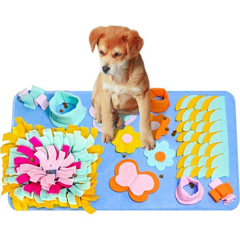 1 tapis de fouille pour chiens, lavable et pliable, jeu olfactif et puzzle alimentaire, slow feeding, usage intérieur et voyage (1/5)