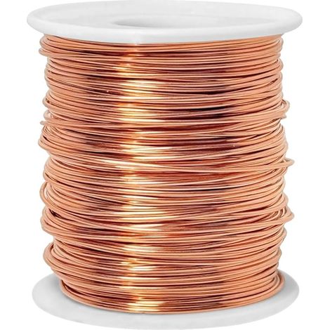Fil de cuivre pur non verni diamètre 0,3 mm longueur 100 m pour jardinage fabrication de bijoux et loisirs créatifs (1/5)