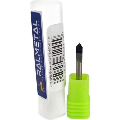 Fresa per incisione in metallo duro integrale 3,175 x 90° x 0,2 mm 1P (1/5)