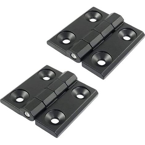 Solidchoice，Bisagra de puerta de aleación de zinc，Negra，Perfecta para puertas y ventanas，60 x 60 (1/5)