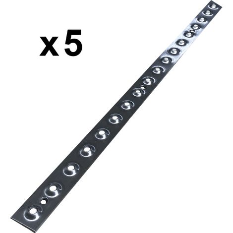Meiser – Lot de 5 traverses antidérapantes 25x1,5x2000 en acier inoxydable 304L – Résistance à la corrosion – Sécurise escaliers et passerelles