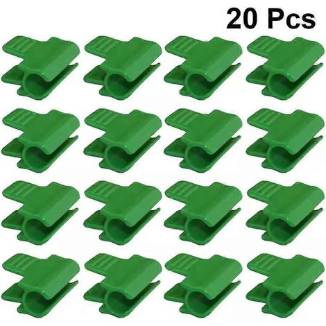 20 stuks kasklemmen, plastic kasslangklemmen, folieklemmen, afdekkingsnetten, tunnelbeugels voor seizoensplanten - 11 mm (1/5)