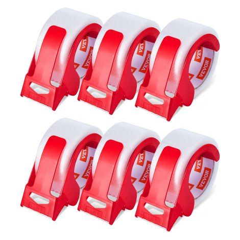 Transparentes Packband, 76,2 mm Kern, 6er-Set 47,8 mm x 59,436 m Paketklebeband mit Spender, 0,068 mm Hochleistungs-Klebeband Ideal für Umzüge, Lagerung und Verpackung, Versand und Postversand (1/5)