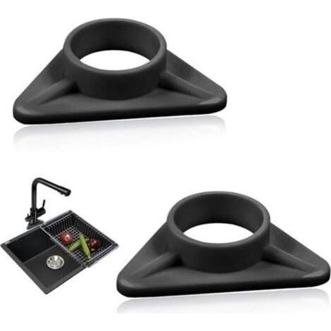 2 PCS Renfort d’évier en plastique pour robinetterie d'éviers en acier inoxydable,Stabilisation de Plomberie pour évier en Acier inoxydable à paroi Mince Stabilisateur Anti-balancement et Ress (1/4)
