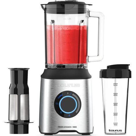 Blender électrique 1800 W – 2 L Verre Acier Inoxydable Noir