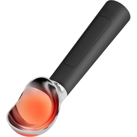 Cuillère à glace à induction. Chauffage rapide pour les desserts. Cuillère à glace en alliage - Cuillère électrique. Poignée ergonomique. 70 °C (158 °F), noire. (1/5)