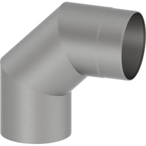 Coude 90° tuyau de poêle Diam 120 mm fonte grise