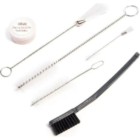 Wagner – Kit de nettoyage pistolet à peinture – 2 brosses et 3 goupillons – Lubrification des joints – Pour nettoyage précis