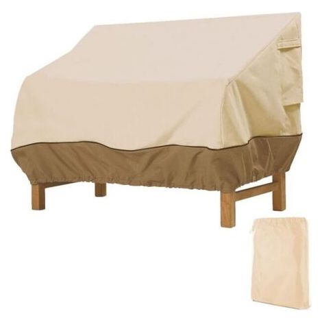 Beige,85×80×91.5cm Housse de Protection pour Banc, Housse Banc Jardin Tissu Oxford Imperméable, Housse de Banc Exterieur Anti UV et Vent Housse de Protection pour Canapé (1/5)
