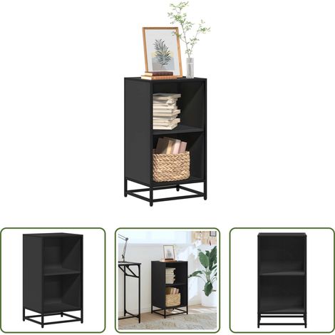 vidaXL Rangement intérieur - Bibliothèque noir 40x35x76 cm bois d'ingénierie (1/5)