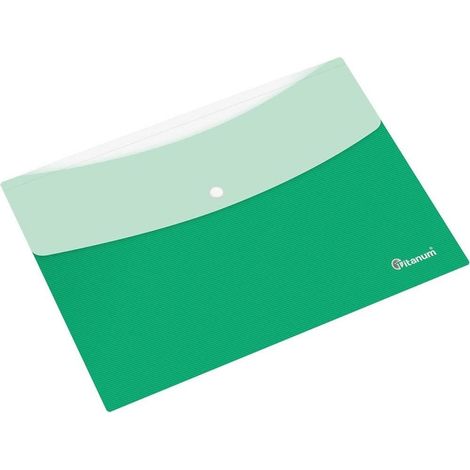 PP A4 Briefumschlagmappe, grün und weiß