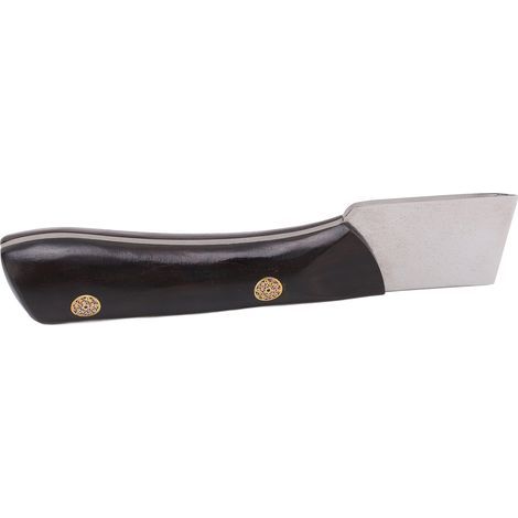 Lederabziehmesser aus Hochgeschwindigkeitsstahl, ergonomischer Holzgriff für präzises Schneiden bei der Lederverarbeitung im Heimwerkerbereich. (1/5)