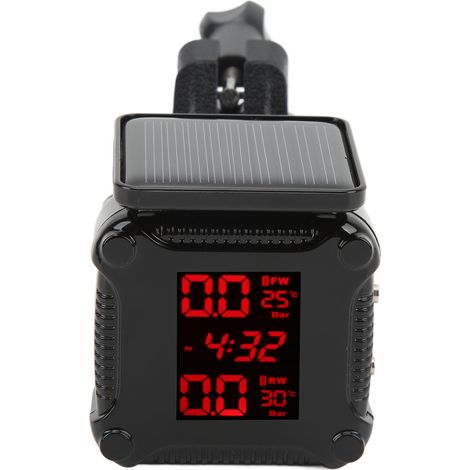 Capteur de pression des pneus solaire avec écran LCD, moniteur d'alerte de gonflage, système de surveillance pour voiture, kit de capteurs, affichage digital. (1/5)