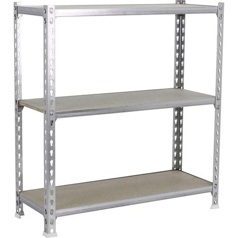 Simonrack Metallregal Galva Holz 3 Ebenen 150 kg
