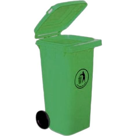 Poubelle verte en Polypropylène, 120L ( Prix pour 1 )