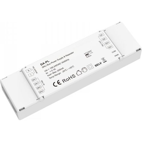 Alimentatore Bus DALI con Ripetitore DA-PL Amplificatore Segnale DALI 200mA Estensione Linea fino 600m/1200m