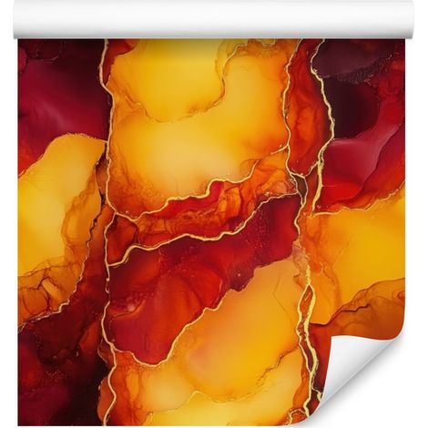 Carta da parati con inchiostro oro, rosso e bordeaux per soggiorno e camera da letto 50x1000 cm (1/5)