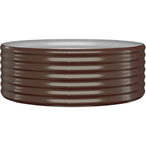 Maison Exclusive - Jardinera arriate acero galvanizado marrón 100