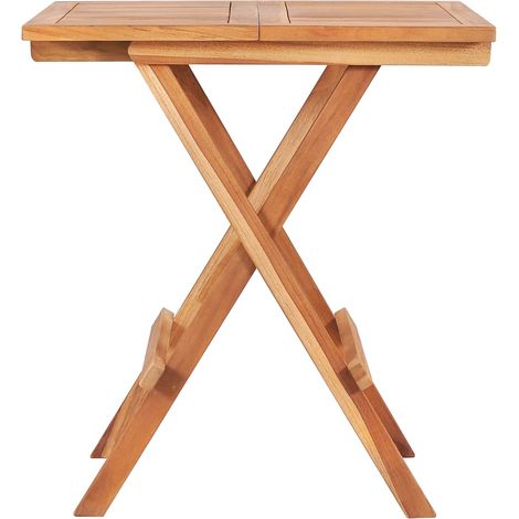 Table de jardin，Table de bistro pliable 60x60x65 cm Bois de teck solide CFW88475 (1/5)