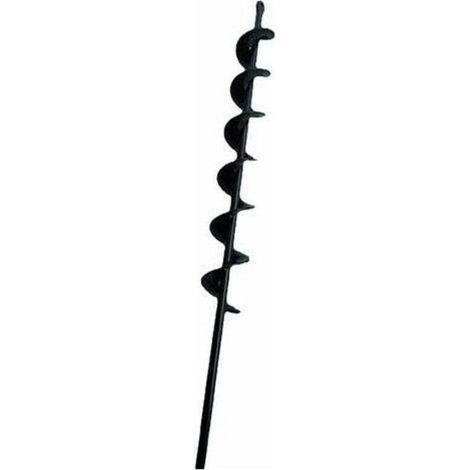Le noir foret hélicoïdal à tarière pour bêcheur de terre de plantation de jardin 50mm×450mm., (1/4)