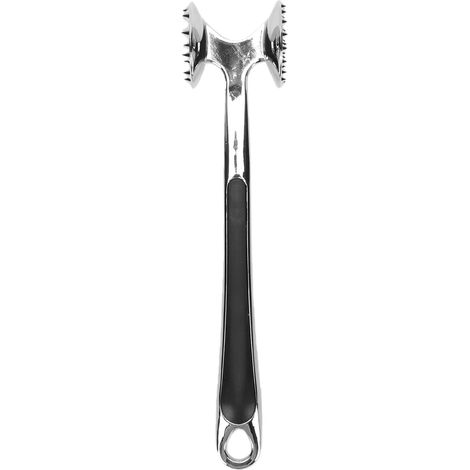 Attendrisseur de viande en acier inoxydable, maillet à double aiguille avec poignée extérieure en silicone, outil pour la cuisine, style crochet (1/5)