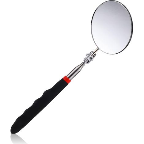 1 Miroir D'Inspection Télescopique, Diamètre 85mm, Poignée Extensible 26-75cm, Rotation 360 Degrés, Pour Mécanique Et Maintenance (1/5)