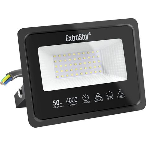 Projecteurs LED Extérieur 50W, IP65 Etanche, 4000LM, Spot LED Extérieur, 6500K Blanc Froid, Eclairage de Sécurité, pour Jardin Terrasse Garage Patio Grange Cour