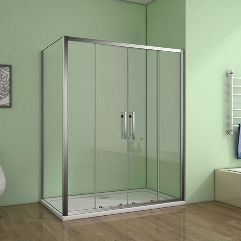 [PRODUIT D'OCCASION]Cabine de douche 150x100x190cm porte de douche à l'accès au centre + paroi latérale