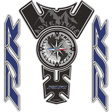 Protections de réservoir pour Yamaha FJR1300, emblème de carénage latéral, logo, pare-brise, coffre, valises en aluminium, autocollants (2019) - FJR (1/5)