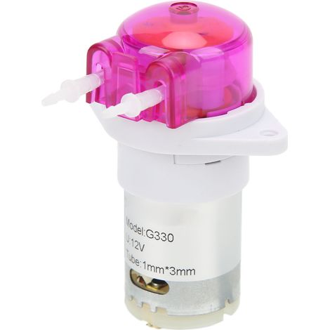 Pompe à liquide péristaltique à forte aspiration, petit dosage pour laboratoire analytique pharmaceutique DC 12V 1X3mm (12ml/min)