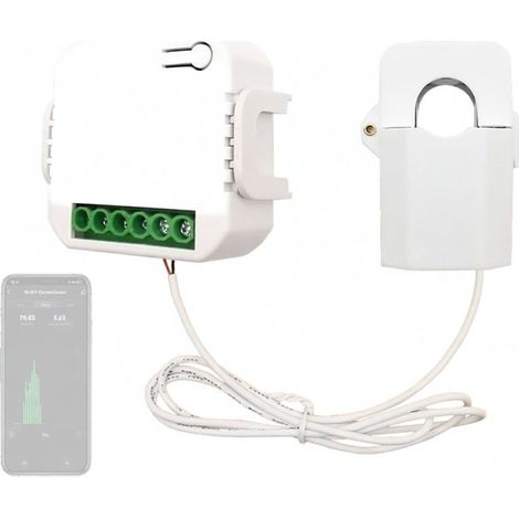 Compteur monophasé Tuya ZigBee 80A – Capteur courant – Statistiques consommation – Google Home