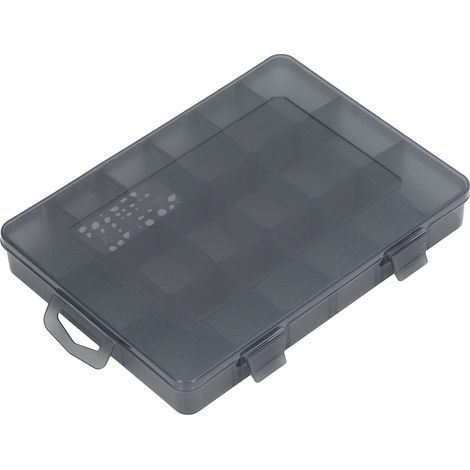 Boîte de pièces multi-compartiments diviseur amovible en plastique Transparent 18 grilles rangement de matériel pour petits bijoux (1/5)