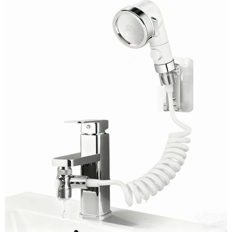 Douchette à Main pour Lavabo, Douchette de Lavabo Avec Tuyau, Pommeau de Douche à Main Avec Support, Douchette de Lavabo pour Laver Les Cheveux pour Laver Les Cheveux pour Salle de Bain (1/5)