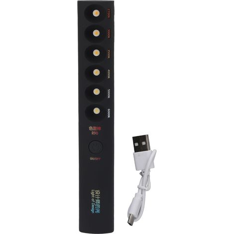 Ortviai Lampe de couleur portable rechargeable 2700–6000 K, 6 modes, USB-C, 235 mm, ABS (1/5)