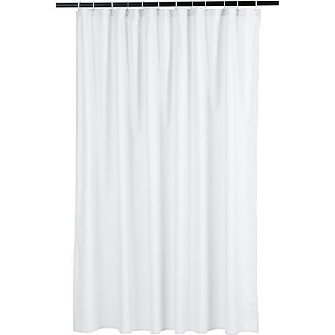 JSSEVN - 180180cm Shower Curtain, PEVA, White Waffle Pattern (1/5)