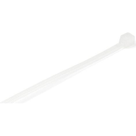 StarTech.com Bridas Ataduras de 10cm para Cables - Ancho 2mm, Diámetro del Haz 22mm, 8kg de Resistencia, Ataduras de Cremallera de Nylon Autobloqueantes, UL 94V-2, Paquete de 100 - Blanco (1/4)