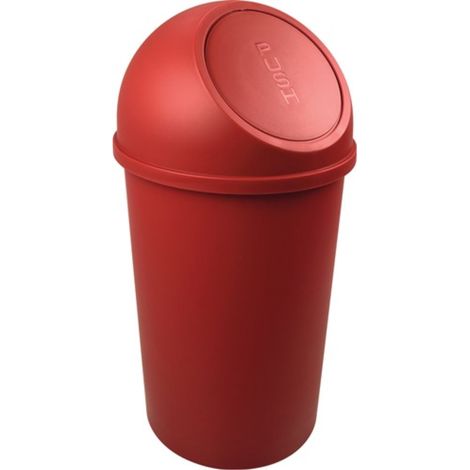 Recipiente para residuos con trampilla  de polipropileno  rojo (1/4)
