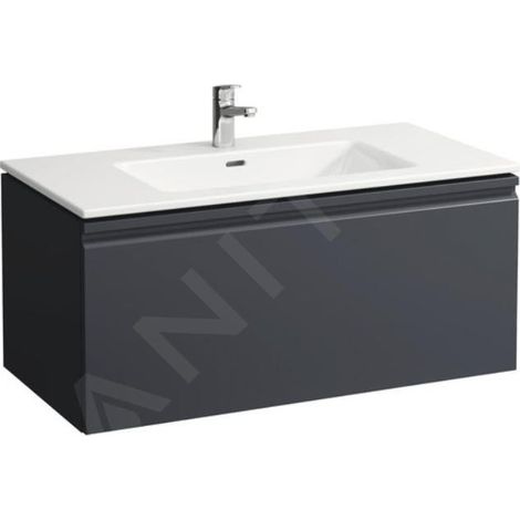 Laufen Pro S - Meuble avec lavabo, 1000x500 mm, 1 tiroirs, graphite mat H8609654801041 (1/2)