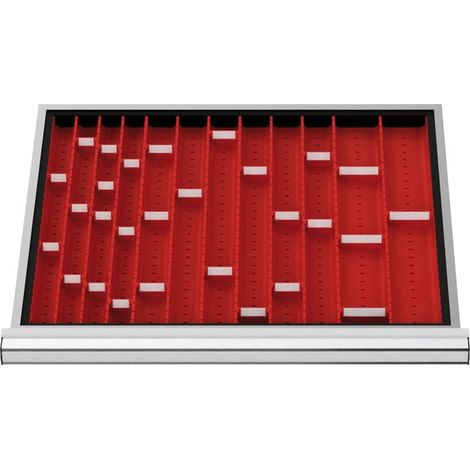 Compartimentage de tiroir STIER, plaques de cuvettes, BLH 50 mm, dimensions intérieures 600x450 mm, 3 plaques de cuvette (1/4)