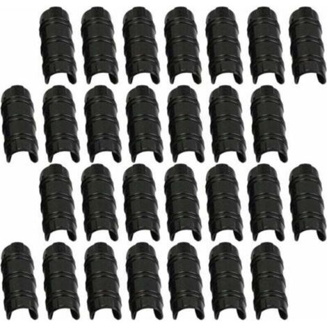 30 clips de serre de 32 mm, colliers de serrage pour tuyaux, pour fixer les bâches, les films et les plantes dans les serres de jardin. (1/5)