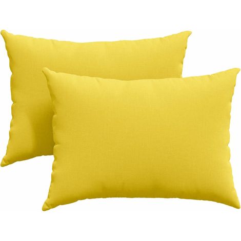 Maison Exclusive - Sofakissen 2 pcs Helles Gelb 70 x 50 cm Stoff
