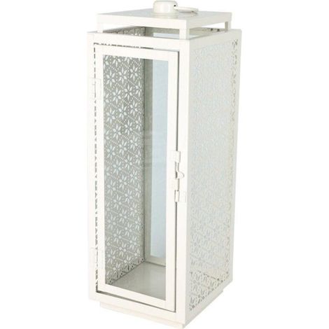 Progarden Eleganter Laterne Weiß 14,5 x 14,5 x 39 cm