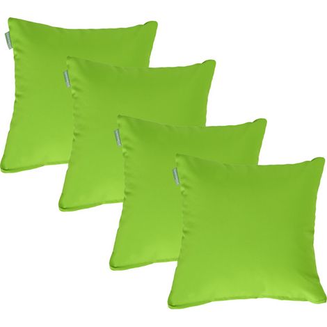 Gardenista - Cuscini sparsi per mobili da giardino, Cuscini quadrati resistenti all'acqua, Cuscini per schienale per sedia in rattan 45x45 cm, Cuscino yoga per adulti - Lime 4 Pezzi