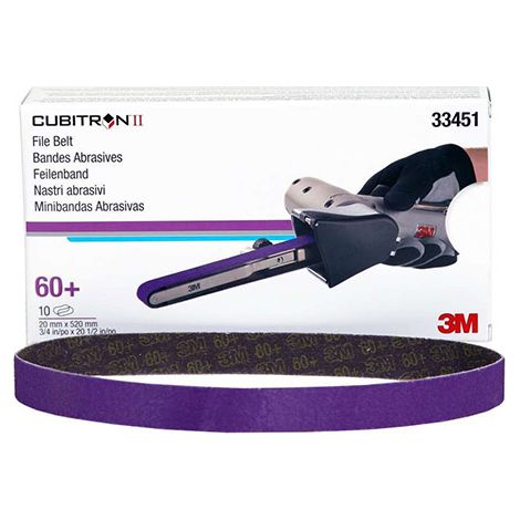 3M 33451 NASTRI ABRASIVI CON MINERALE CERAMICO GRANA 60+ 20 X 520 MM PEZZI 10