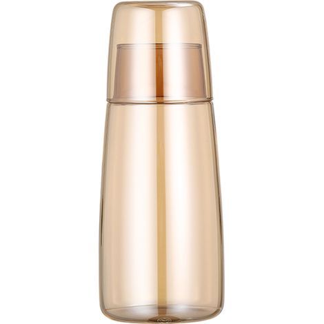 Ensemble de Carafe à eau de chevet, bouteille en verre moderne avec tasse pour cuisine, chambre à coucher, table de nuit, Champagne de 750ml (1/5)